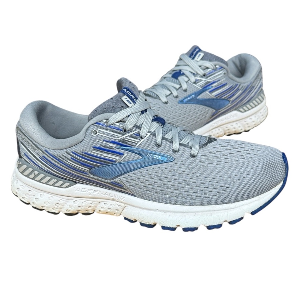 Brooks Adrenaline GTS 19 Gray Blue #1102941B058 Men's Running Shoes Size 10 B